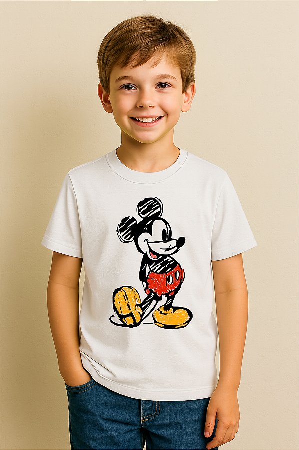 Camiseta Infantil Turma Do Mickey Mouse Mickey