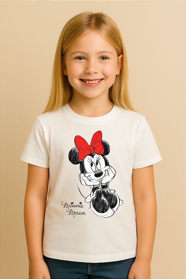 Camiseta Infantil Turma Do Mickey Mouse Minnie