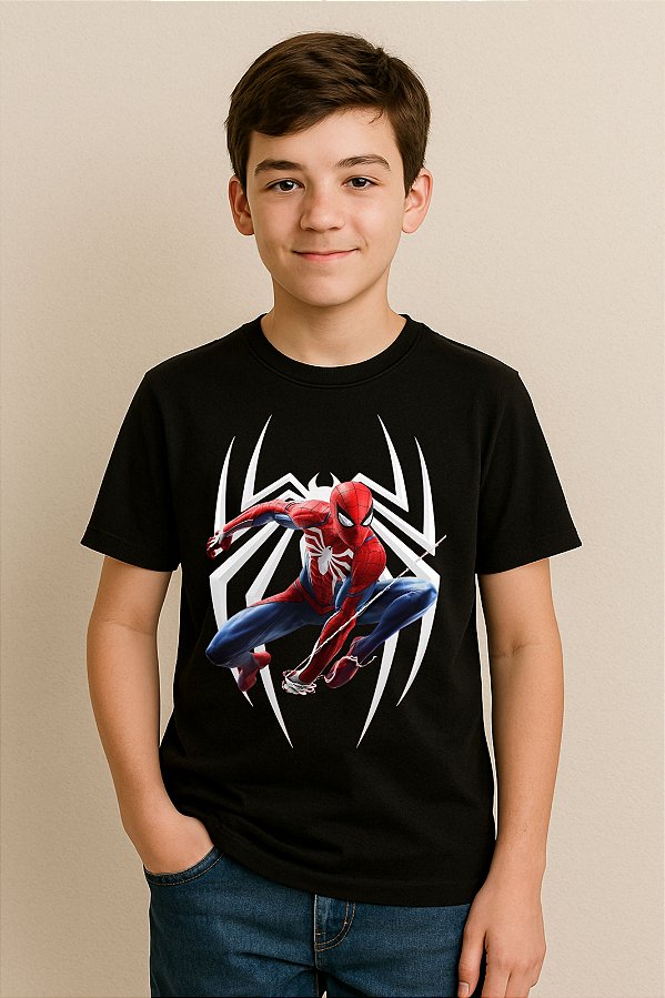 Camiseta Infantil Homem Aranha