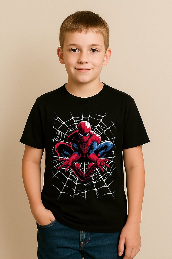 Camiseta Infantil Homem Aranha