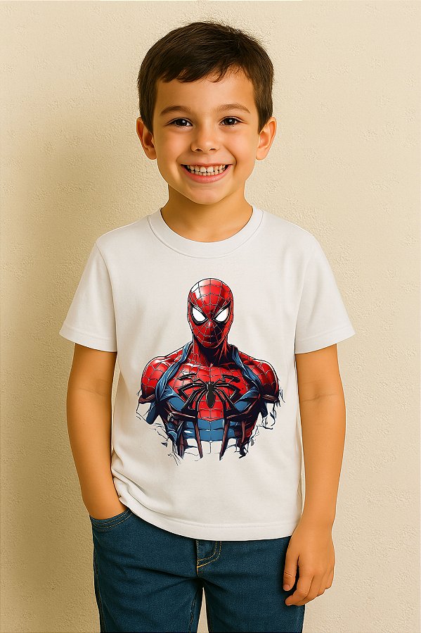 Camiseta Infantil Homem Aranha