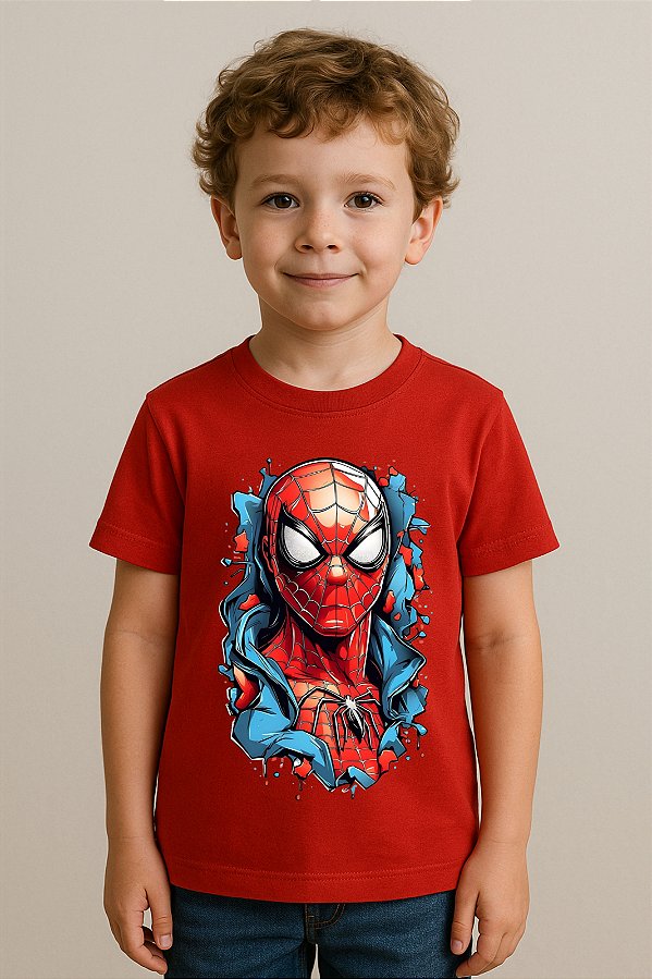 Camiseta Infantil Homem Aranha