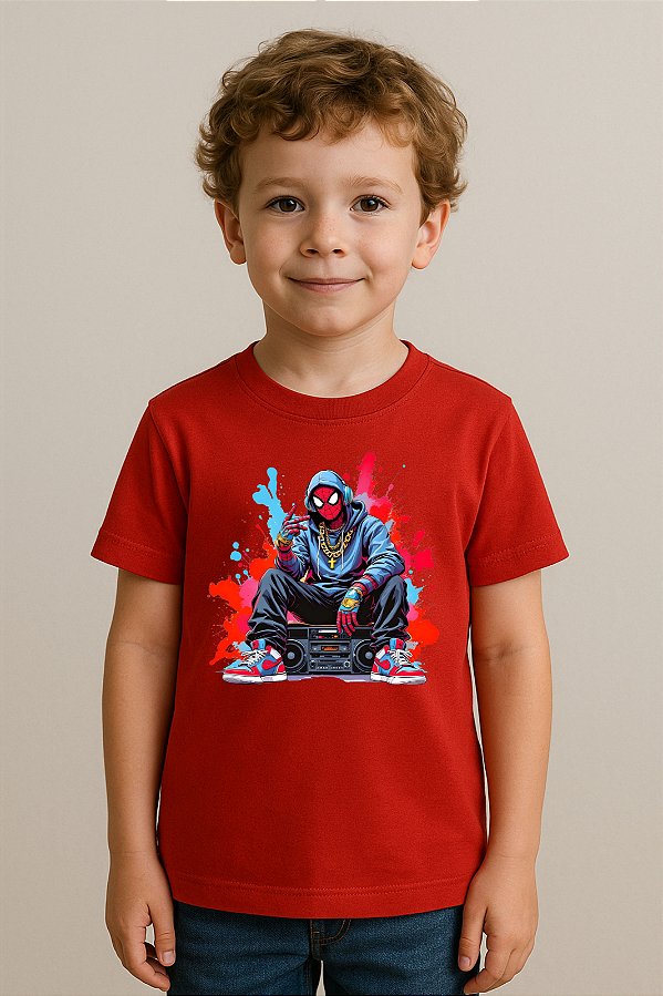 Camiseta Infantil Homem Aranha
