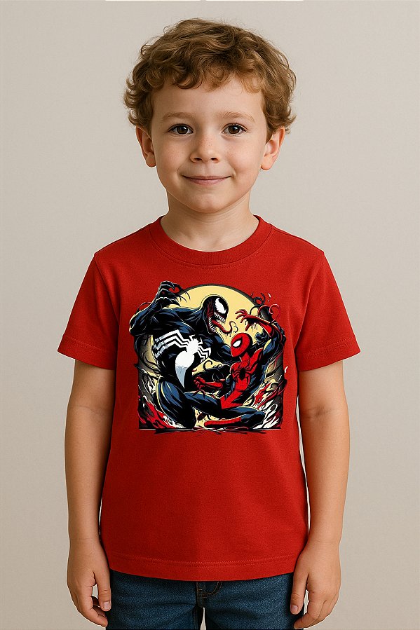 Camiseta Infantil Homem Aranha