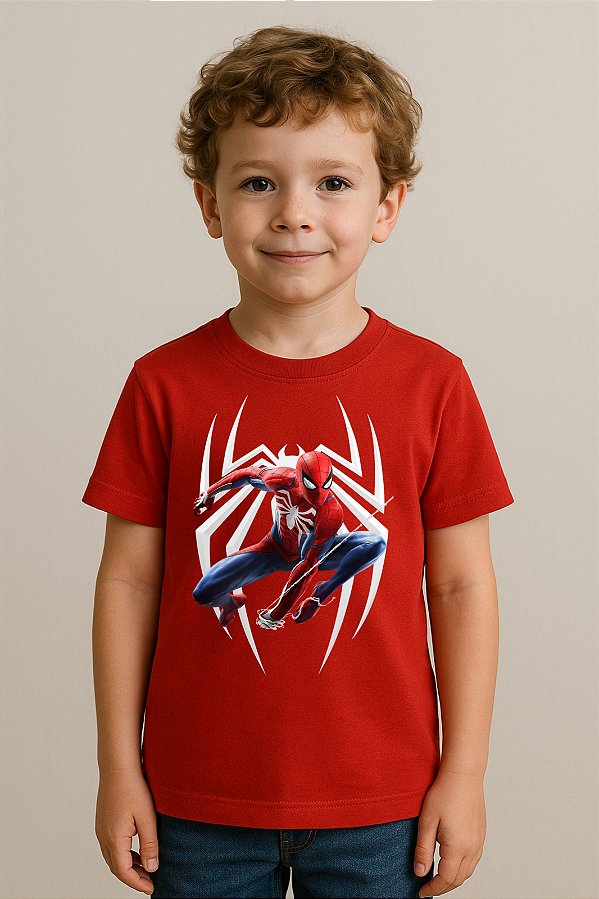 Camiseta Infantil Homem Aranha