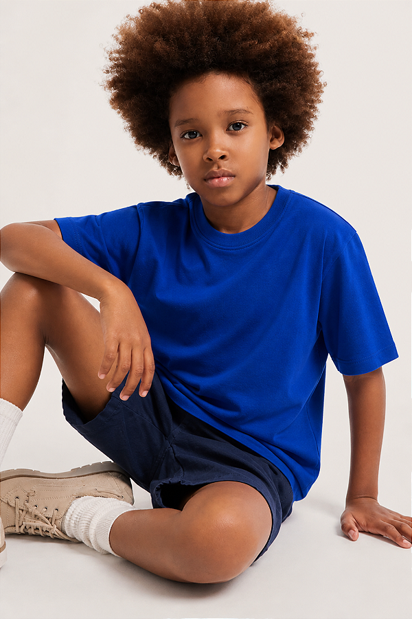 Camiseta Infantil Básica Azul Royal