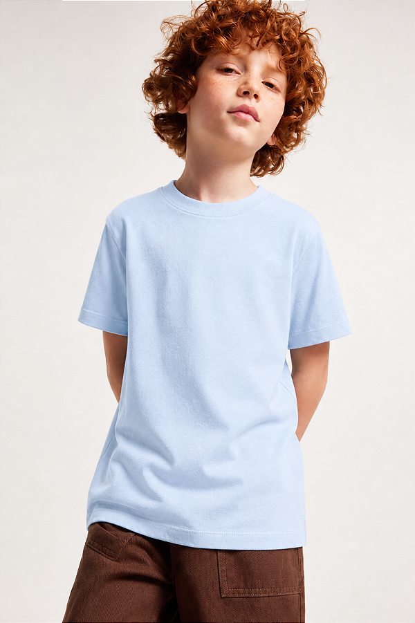 Camiseta Infantil Básica Azul Bebê