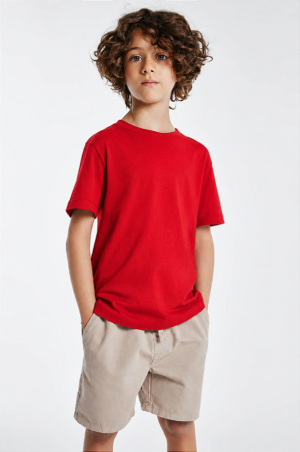 Camiseta Infantil Básica Vermelha