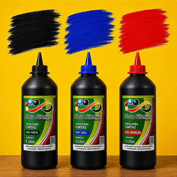 Tinta para Cartazista à Base de Álcool Nova Fórmula