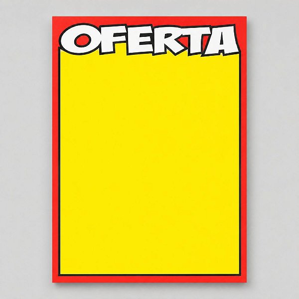 Cartaz de Oferta Amarelo 65cm x 95cm – Código 15 | Papel Cartão 250g | 50 ou 100 Folhas