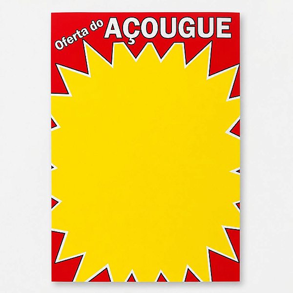 Cartaz Oferta do Açougue 33cm x 45cm – Código 17B | Papel Cartão 250g | 50 ou 100 Folhas