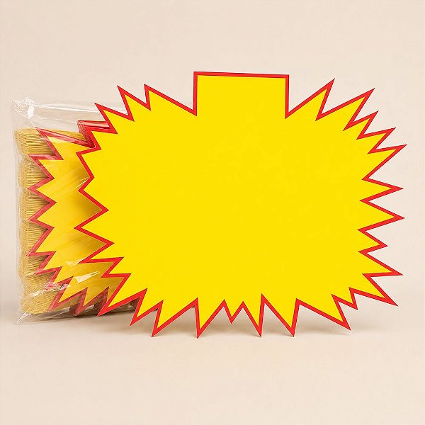 Cartaz Splash Liso Amarelo 31cm x 23cm – Modelo A5 | Papel Cartão 250g | 50 ou 100 Folhas