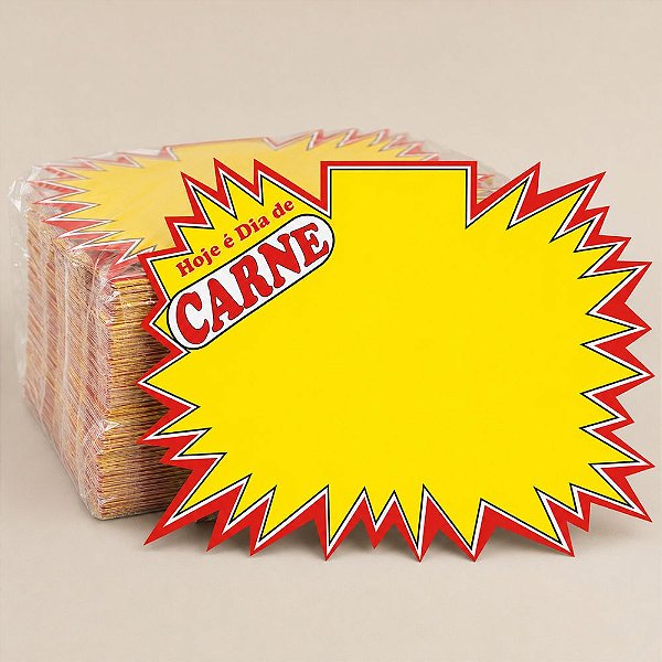 Cartaz Splash Hoje é Dia de Carne 31cm x 23cm – Modelo A6 | Papel Cartão 250g | 50 ou 100 Folhas