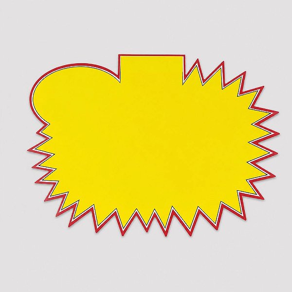Cartaz Splash Liso Amarelo 23cm x 15cm – Modelo B1 | Papel Cartão 250g | 50 ou 100 Folhas