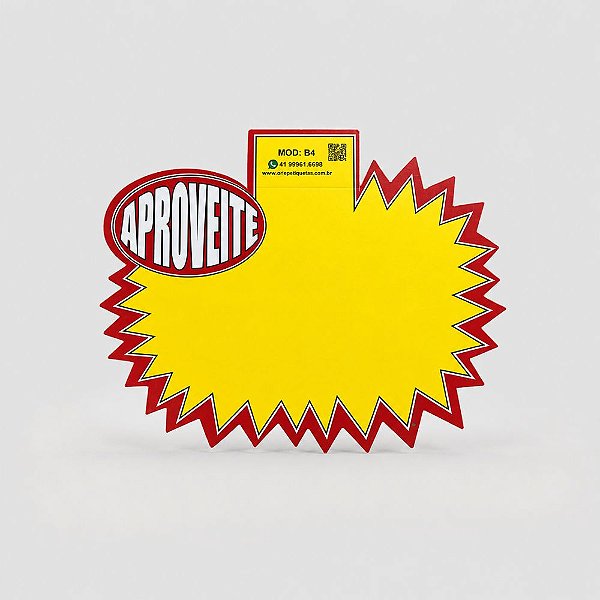 Cartaz Splash Aproveite 23cm x 15cm – Modelo B4 | Papel Cartão 250g | 50 ou 100 Folhas