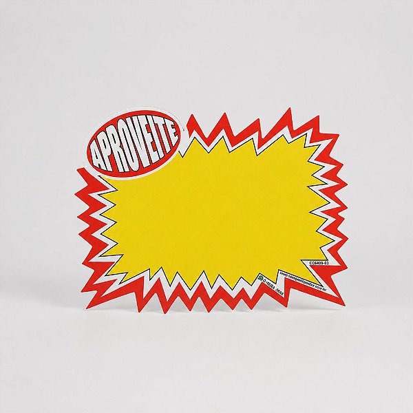 Cartaz Splash Aproveite 15cm x 11cm – Modelo D3 | Papel Cartão 250g | 50 ou 100 Folhas