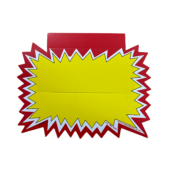 Cartaz Splash Liso Amarelo 18cm x 11cm – Modelo E1 | Papel Cartão 250g | 50 ou 100 Folhas