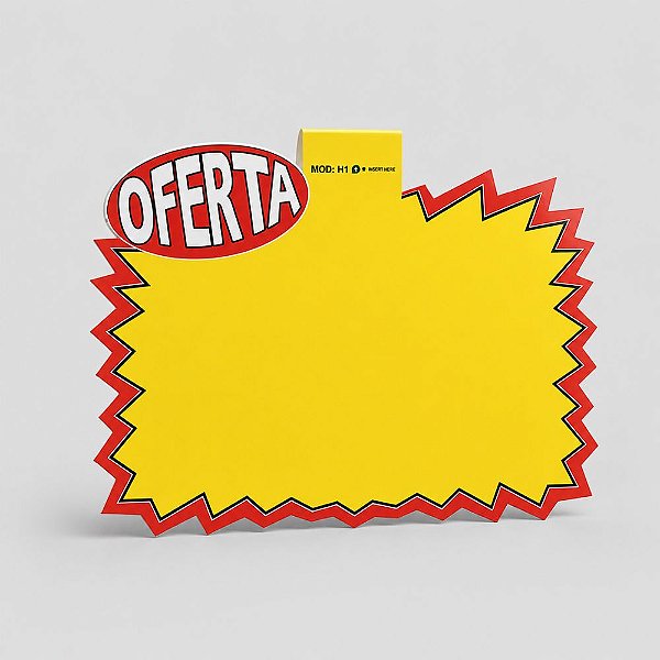 Cartaz Splash Oferta 31cm x 23cm – Modelo H1 | Papel Cartão 250g | 50 ou 100 Folhas