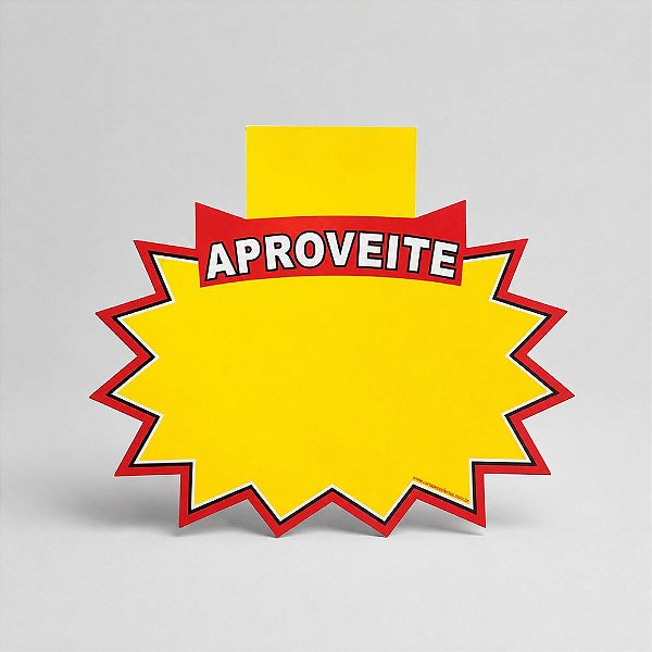Cartaz Splash Aproveite Pequeno 13cm x 8cm – Modelo K | Papel Cartão 250g | 50 ou 100 Folhas