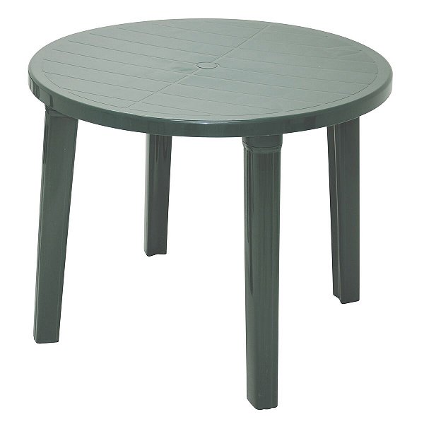 Mesa Plastica Redonda 89Cm Cassino Verde Tramontina 92301020