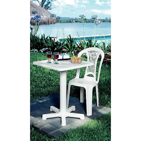 Mesa PlAstica Quadrada Itaparica Branco Tramontina 92305010