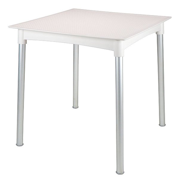 Mesa Laura Ratan 70Cm Branca Pp Aluminio Tramontina 92351010