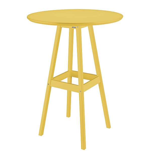 Mesa Pub Bar Bistro Alta 65Cm Amarelo Tramontina 91451107