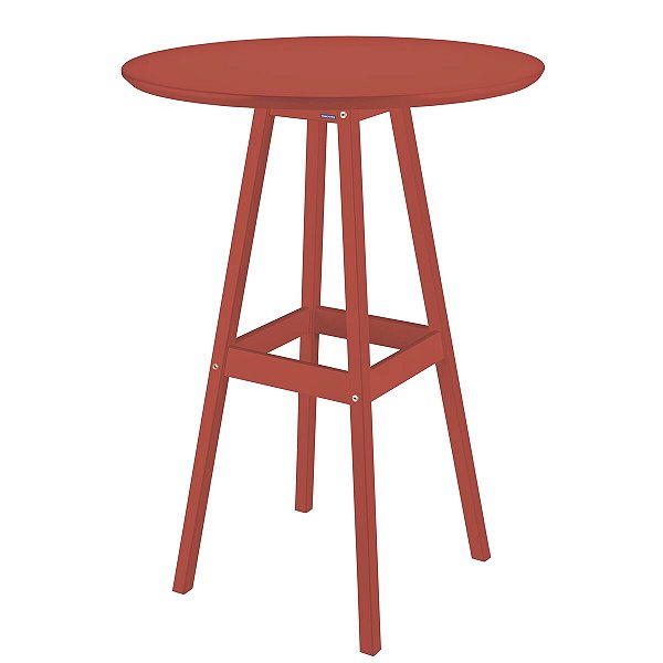 Mesa Pub Bar Bistro Alta 65Cm Vermelho Tramontina 91453107