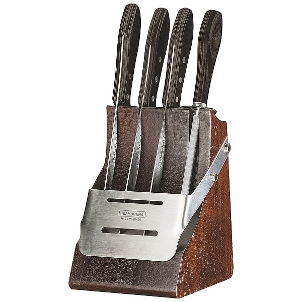 Porta Faca Cepo Jogo Churrasco Polywood Tramontina 21198968