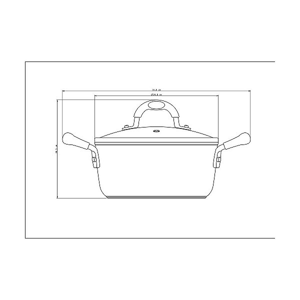 Panela CaCarola Vermelha 20Cm Monaco 2,6L Tramontin 20860720