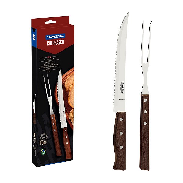Garfo Faca Talher Churrasco Tradicional Tramontina 22299012