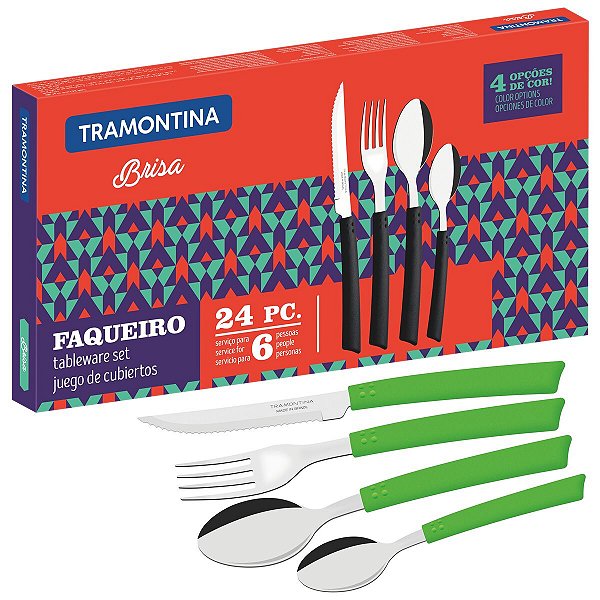 Faqueiro Talheres Inox 24 PCs Brisa Tramontina 23198251
