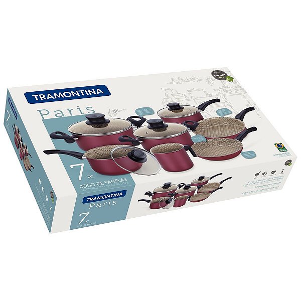 Conjunto Panelas Aluminio 7PC Paris Tramontina 20599761