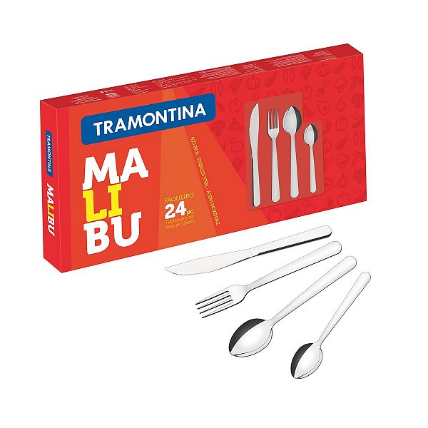 Kit Garfo Faca Colher Talher Inox Malibu Tramontina 23799022