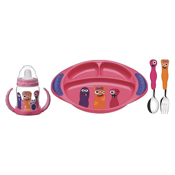 Mamadeira Prato Talher Bebe Monster Tramontina 23799498