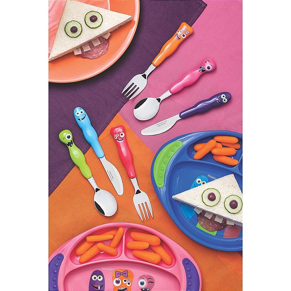 Prato Talher Infantil Bebe Monster Tramontina 23799199