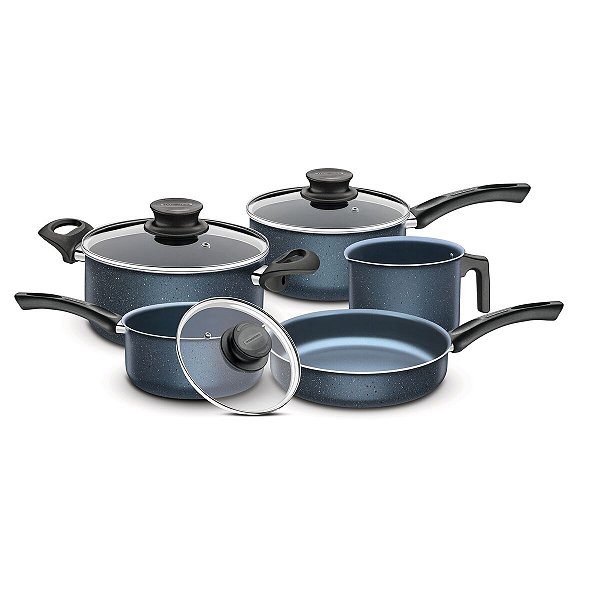 Jogo Panelas Aluminio 5 Azul Paris Tramontina 20599287