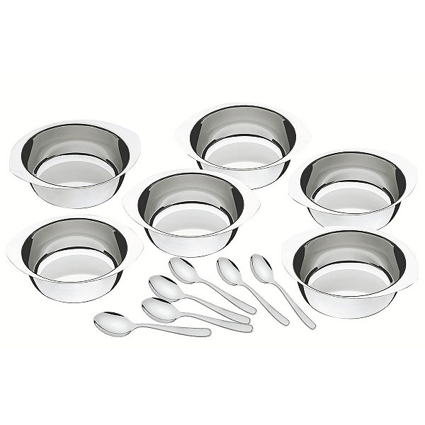 TaCa Tigela Pote Colher Sobremesa Inox Tramontina 64400730