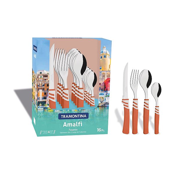 Faqueiro Talher Inox 16 PeCas Amalfi Tramontina 23499471