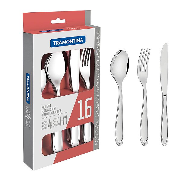 Faqueiro Talher Inox 16 PeCas Laguna Tramontina 66906650