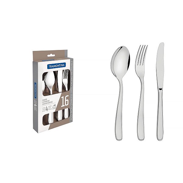 Faqueiro Talher Inox 16 PeCas Maresias Tramontina 66902650