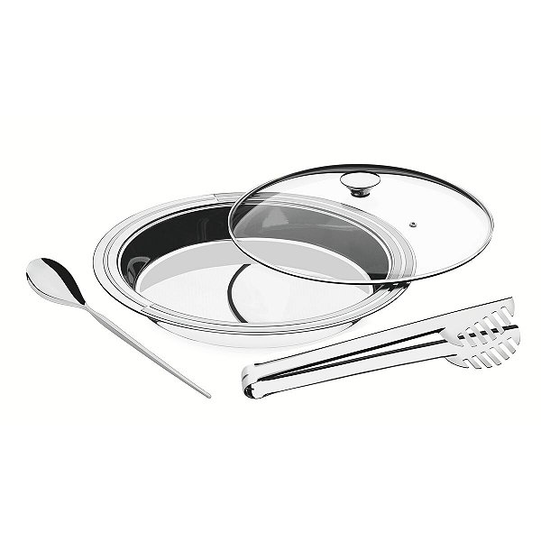 Travessa Tampa Inox Colher Pegador Ciclo Tramontina 64510274