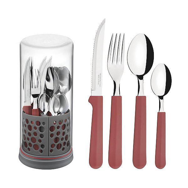 Faqueiro Talher Tulum E Suporte Multiuso Tramontina 23299781