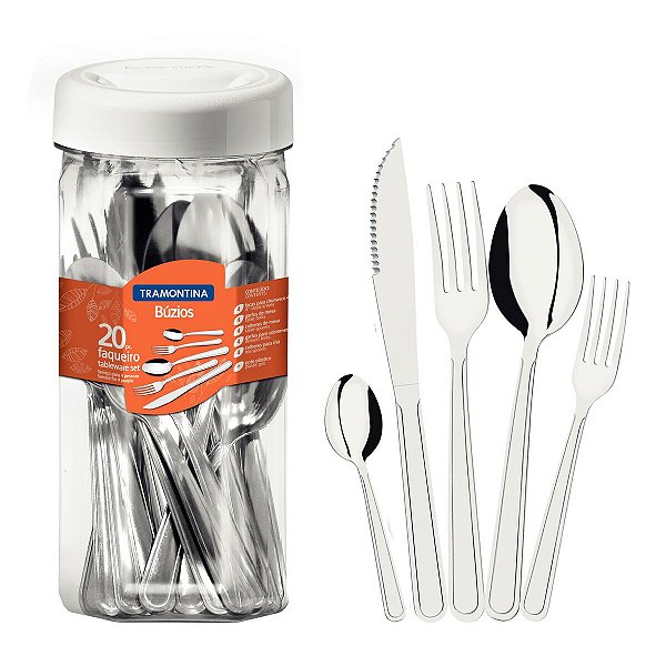 Faqueiro Talher Inox 20 PeCas Buzios Tramontina 23799076