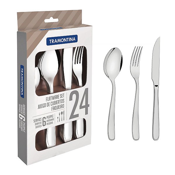Faqueiro Talheres Inox 24 PeCas Maresias Tramontina 66902014