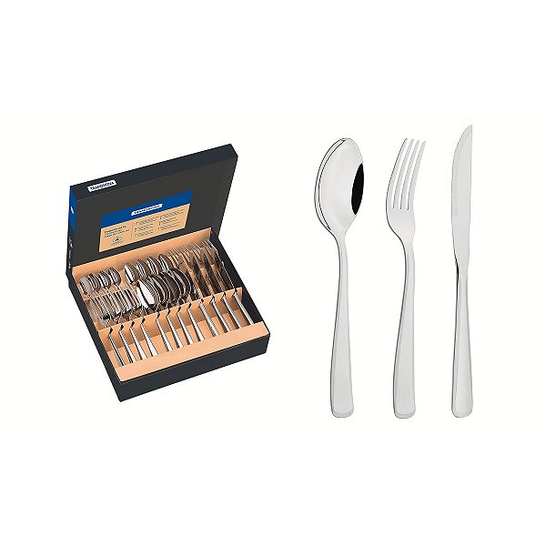 Faqueiro Talher Inox 24 PeCas Pacific Tramontina 66962124