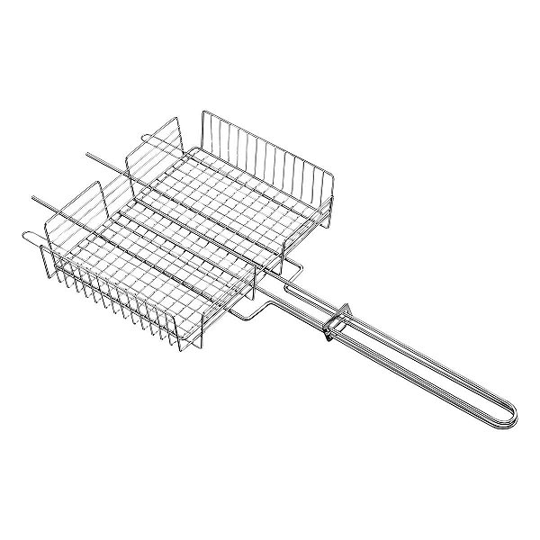 Grelha Churrasco Inox Frango Peixe 70X31 Tramontina 26485000