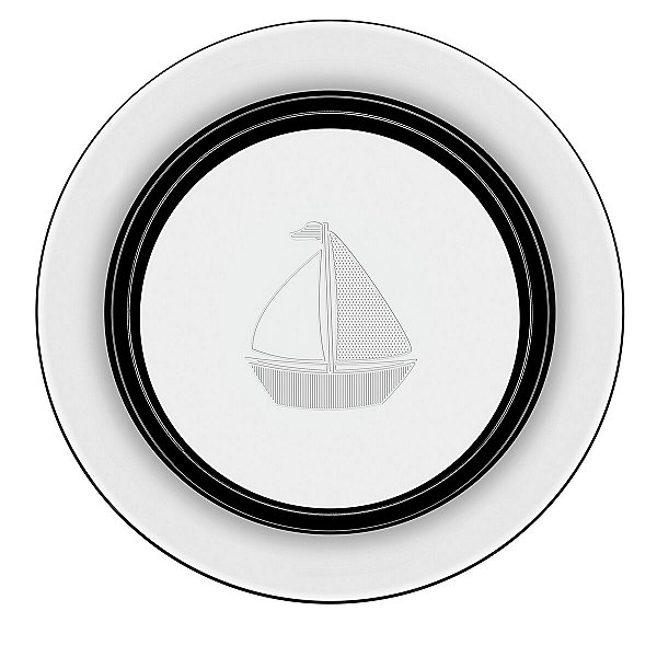 Prato Infantil Inox Bebe Crianca Lepetit 540Ml Tram 61257230