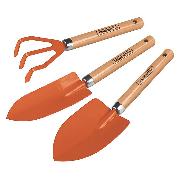 Pa Pazinha Garfo Jardim Madeira 3PCs Tramontina 78102801
