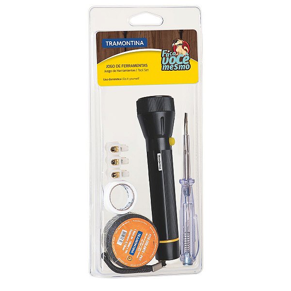 Kit Ferramenta Lanterna Chave Teste Fita Tramontina 43408190